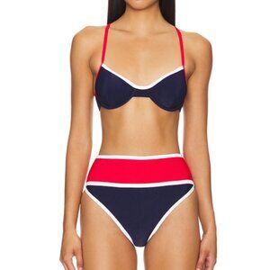 Beach Riot Navy and Red Bikini